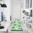 thumbnail image 4 of Ryvnso Cute Crocodile Bedroom Runner Rug 2'x6' Hallway Area Carpet Non Slip Entryway Mat with Tassels, 4 of 8