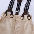 thumbnail image 5 of Pimfylm Boys Suits Baby Boy Clothes Outfit Suit Long Sleeve Gentleman Tuxedo Vest Wedding Birthday Party Suit 5PCS Khaki,Size for 0-3 Months, 5 of 7