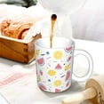 thumbnail image 3 of Yiaed Tropical Fruit Print Ceramics Coffee,Large Handle Design,Extra Large Tea and Coffee Cup for Office and Home Mugs, 3 of 6