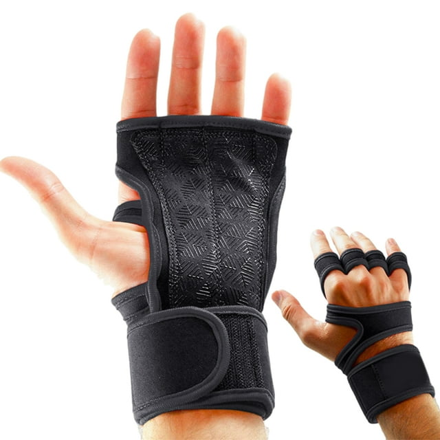 keepw 2x Gants de Gym Confortables pour Performance de Musculation Améliorée Gants de Musculation Respirants Noir TG 1Set