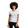 thumbnail image 3 of Skinni Fit Womens Feel Good Stretch V-Neck Short Sleeve T-Shirt, 3 of 4