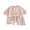 Watermelon Red, variant on WRKEKC Girls Summer Outfits Short Sleeve Shorts Set Floral Print Ringer Neck Soft Lightweight Pajama Home Loungewear 6 Months-12 Years