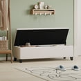 thumbnail image 2 of GDF Studio Brexton Indoor Fabric Boucle Storage Ottoman Single, White, 2 of 13