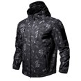 thumbnail image 3 of Hsovts Mens Military Tactical Softshell Hooded Jackets Waterproof Windproof Fleece Lined Coat Outdoor Hiking Winter Men Jacket Multicolor L, 3 of 4
