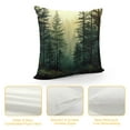 thumbnail image 4 of COMIO  Happy Winter Pine Trees Mountain Landscape Picture Smoky Square Decorative Throw Pillow Cover Cushion Case for Outdoor Bedroom Couch Sofa Home Sofa, 4 of 5