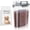 Clear Black, variant on PETGLE 5-7Lbs Dog Cat Food Storage Container with Upgraded Large Nozzle BPA-free, 4 Snap Seals Plastic Pet Food Storage Containers with Handles are Easy to Clean and Carry