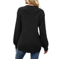 thumbnail image 2 of UKAP Femmes Pull-Over Tops Hiver Chaud Pull Col Rond Pull Chic Tricot Pulls Noir XXL, 2 of 3
