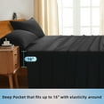 Sonoro Kate 1800 Thread Count Microfiber Bed Sheet Set, Deep Pocket 4
