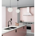thumbnail image 2 of Atwell Collection Matte Black and Opal Glass Globe Large Hanging Pendant Light, 2 of 9