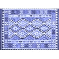 thumbnail image 1 of Ahgly Company Machine Washable Indoor Rectangle Southwestern Blue Country Area Rugs, 8' x 10', 1 of 4