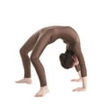 thumbnail image 3 of Xnihocha Kids Girls Metallic Teamwear Uniform Full Body Unitard Jumpsuit Leotard for Gymnastic Dance Brown-A XXL, 3 of 6