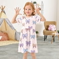 thumbnail image 5 of Girls Short Sleeve A-Line Dress Bows and Spider Webs Play Dress Sizes 4T, 5 of 8