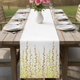 thumbnail image 4 of Sage Green Polka Dots Table Runner - 120 Inch Long Yellow Watercolor Abstract Art Cotton and Linen Blended Dress Scarves Farmhouse Table Runner for Kitchen Dining, Coffee Table, 13" x 120", 4 of 8