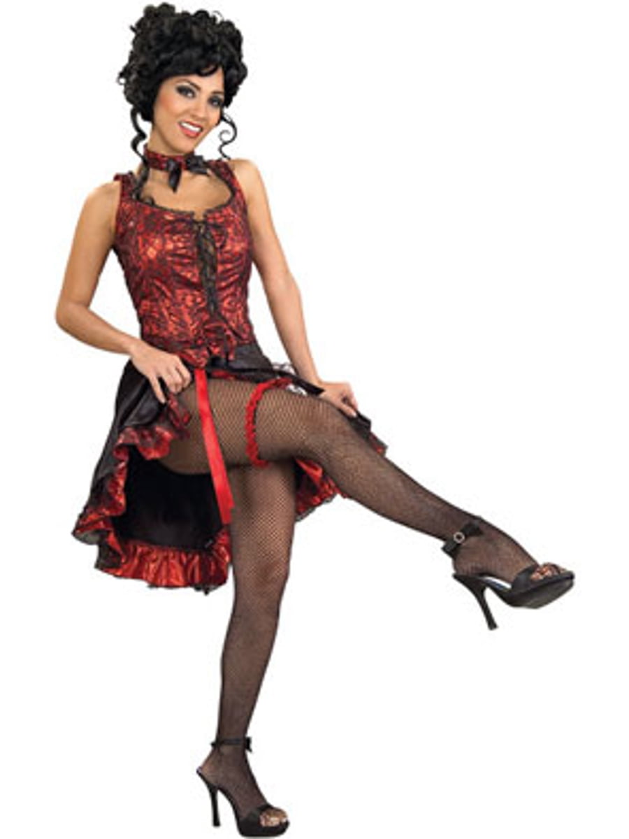 red burlesque costume