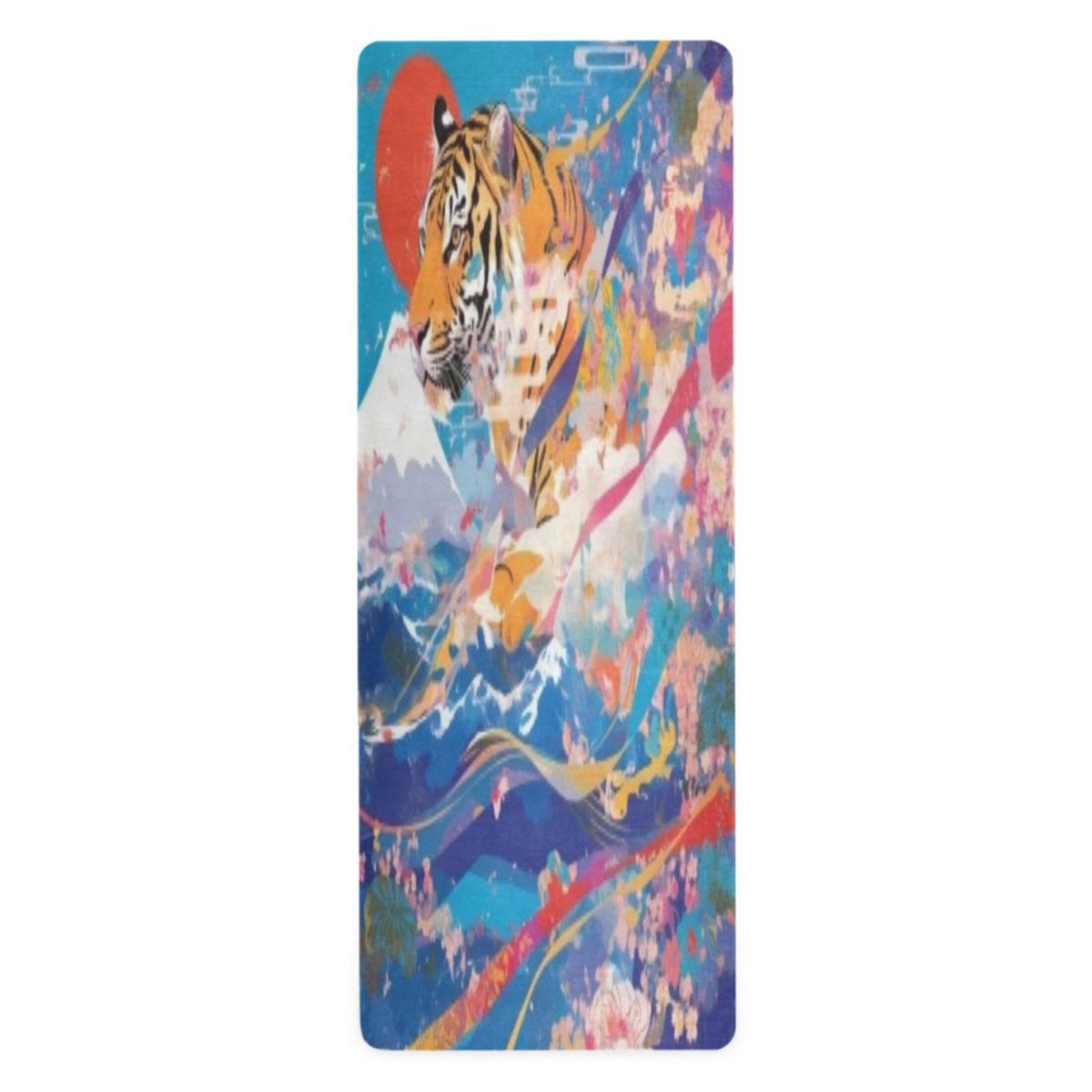 BZSMCE Yoga Mat Women Fitness Mat Vibrant Tige Pattern