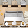 thumbnail image 2 of Plateau de Drainage à Fond Plat, Plateau de Barbecue, Grille, Plateau de Drainage et de Préparation, Plateau de Cuisson avec Ensemble de Grille de Refroidissement, 2 of 5