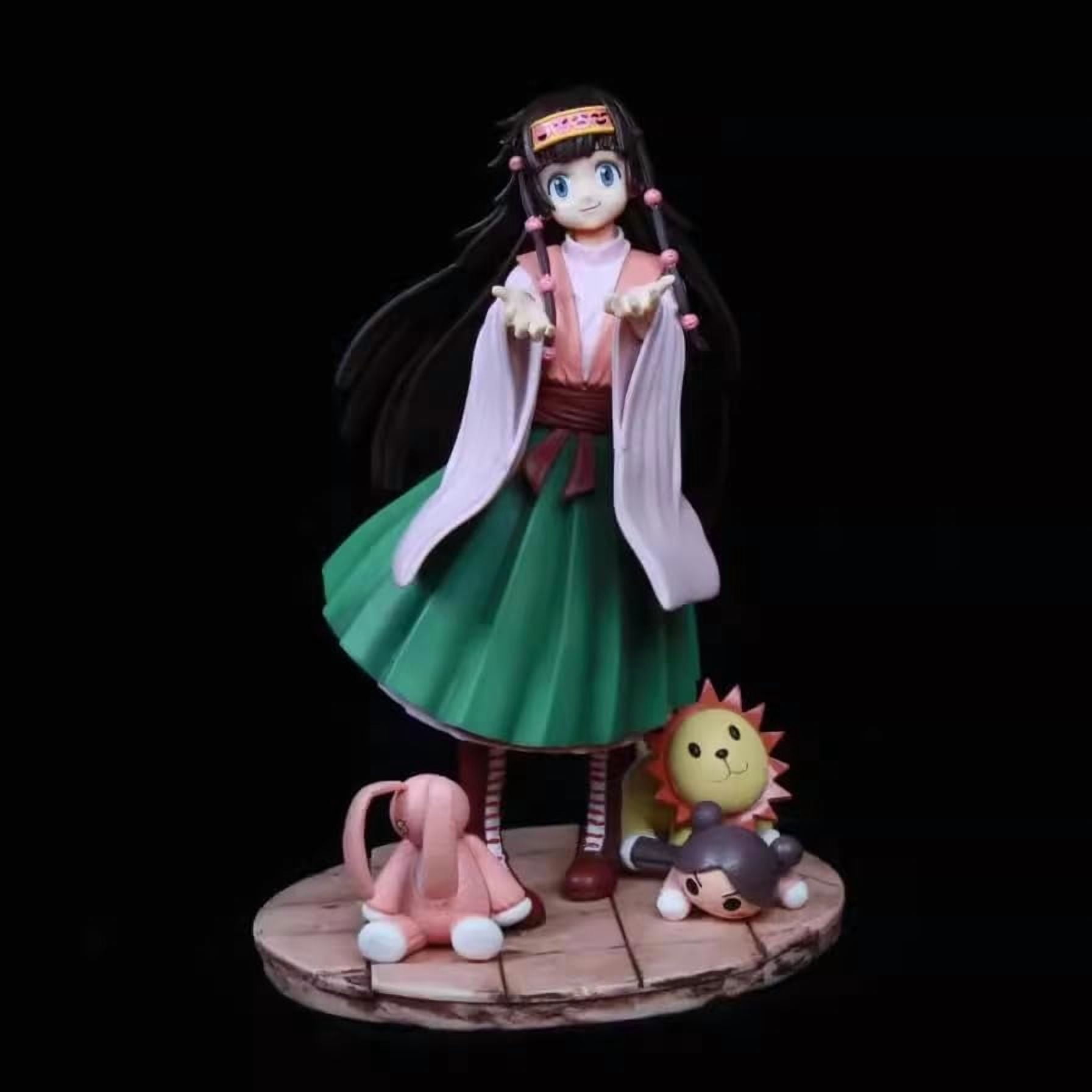 Alluka Zoldyck Action Figure Alluka Zoldyck with Replacement Face Figures Statue 25cm/9.8inch Handmade PVC Anime Manga Game Character Figurine Decoration Gift