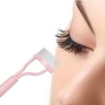 thumbnail image 2 of ACDANC 2026 New Eyelash Comb, Arc Designed Eyelash Separator Mascara Applicator Eyebrow Brush Metal Teeth Eye Lash Tool with Comb Cover, Baby Pink, 2 of 6