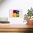 thumbnail image 2 of Taos, New Mexico, State Abstract Watercolor, Contour Birch Wood Wall Sign (6x9 Rustic Home Decor, Ready to Hang Art), 2 of 5