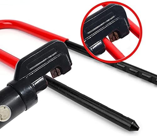 U Lock-Bicycle Combination U-Lock - Four Position Combination Padlock - Long Shackle Padlock - with Adjustable Shackle - Suitable for Bicycles, Electric Bikes, Mountain Bikes, Glass Doors