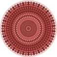 thumbnail image 1 of Ahgly Company Indoor Round Patterned Light Coral Pink Area Rugs, 5' Round, 1 of 6