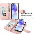 thumbnail image 4 of Galaxy A35 5G Case, A35 5G Wallet Case, Samsung Galaxy A35 5G 6.6 inchs PU Leather Case,Luxury Cash Credit Card Slots Folio Flip Cover [Detachable Magnetic Case] & Kickstand -Rose Gold Marble, 4 of 7