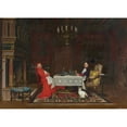 thumbnail image 3 of Leo Herrmann 24x18 Black Modern Framed Museum Art Print Titled - The Cardinal's Dinner (1882), 3 of 5
