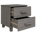 thumbnail image 3 of vidaXL Table de Chevet HAMAR Gris Clair 40x35x44.5 cm Pin Massif, 3 of 5