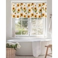 thumbnail image 4 of Retro Sunflower Valances for Windows Vintage Flower Leaf Farmhouse Valance Rod Pocket Light Filtering Short Window Treatments Curtains for Kitchen Bathroom Living Room Bedroom, 1 Panel, 42 x 12 Inch, 4 of 7