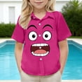 thumbnail image 6 of Piuwrlz 3 Years Boys Short polo Sleeve Toddler Funny Graphic Shirts Tops Pocket Pullover T Shirts Hot Pink Size 3 Years, 6 of 9