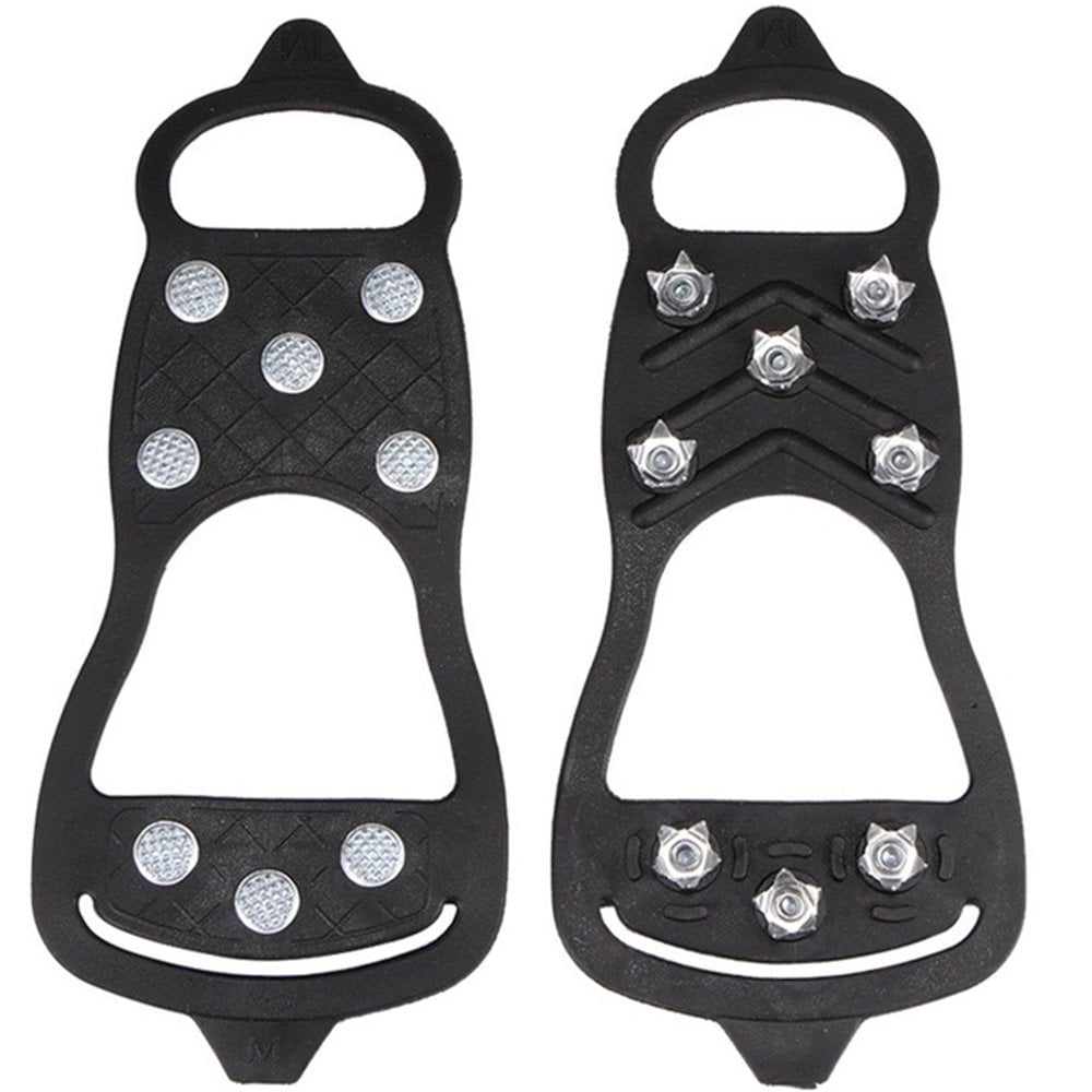 AMERTEER Pair Teeth Ice Gripper Anti-slip Ice Cleats Ice