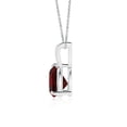 thumbnail image 2 of Angara Necklace - Natural 1.3 ct Garnet Pendant Necklace in Platinum for Women (Size-7mm) | January Birthstone Jewelry, Birthday, Anniversary, Christmas, Jewelry Gift for Women, 2 of 8