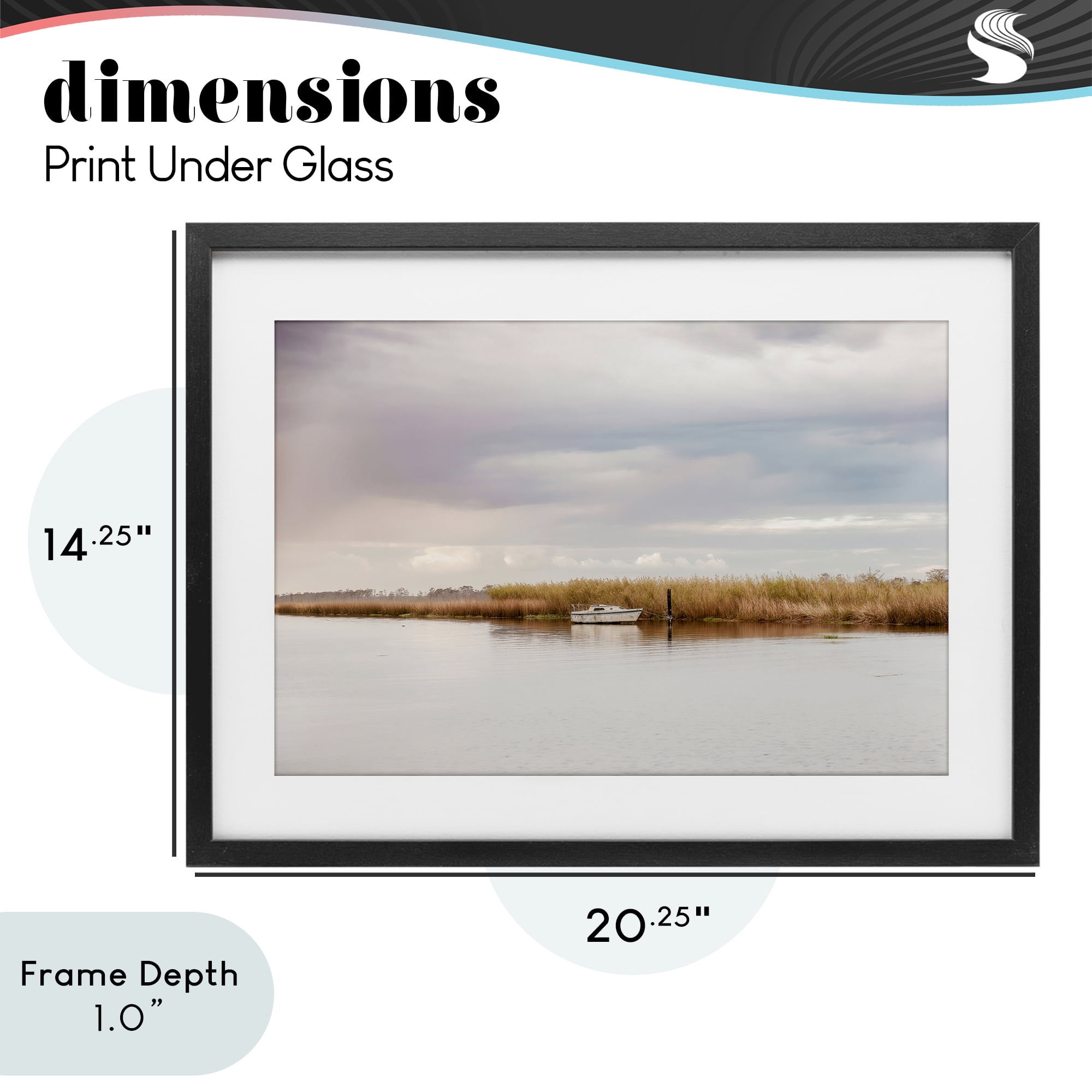 Stupell Industries Magical Mooring Landscape Black Framed Print Under Glass, design by Christy Berry