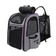 thumbnail image 2 of Mochila porta mascotas para perros y gatos pequeños, de ventilación mejorado, solución de viaje liviana violeta gris, 2 of 9