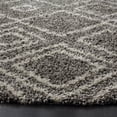 thumbnail image 4 of SAFAVIEH Arizona Basil Geometric Shag Area Rug, Brown/Ivory, 6'7" x 6'7" Round, 4 of 11