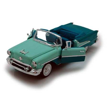 1954 Oldsmobile Super 88 1955 Oldsmobile Super 88 Convertible, Green - Welly 22432 - 1/24 scale Diecast Model Toy Car ()