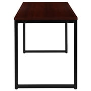 Flash Furniture Tiverton Industrial Modern Desk - مكتب الصف التجاري مكتب الكمبيوتر ومكتب المنزل - 47 Long (Mahogany / Black)