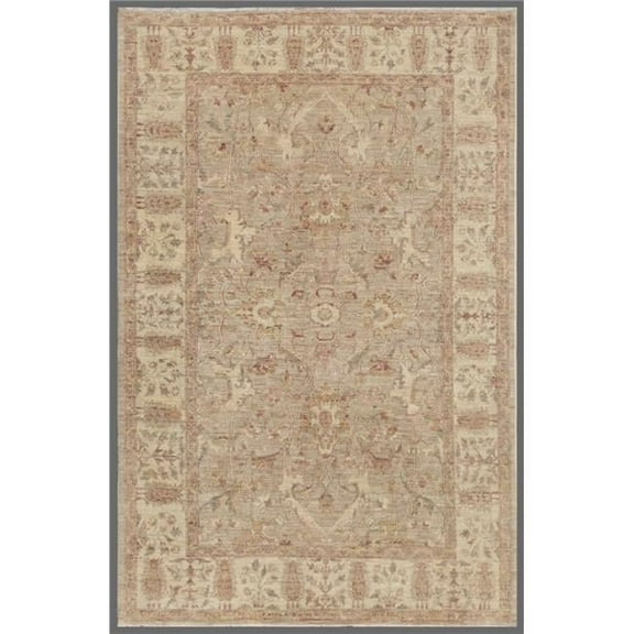 Pasargad Home Denver Hand-Knotted Grey Lamb's Wool Area Rug  6' 1" X 9' 1"