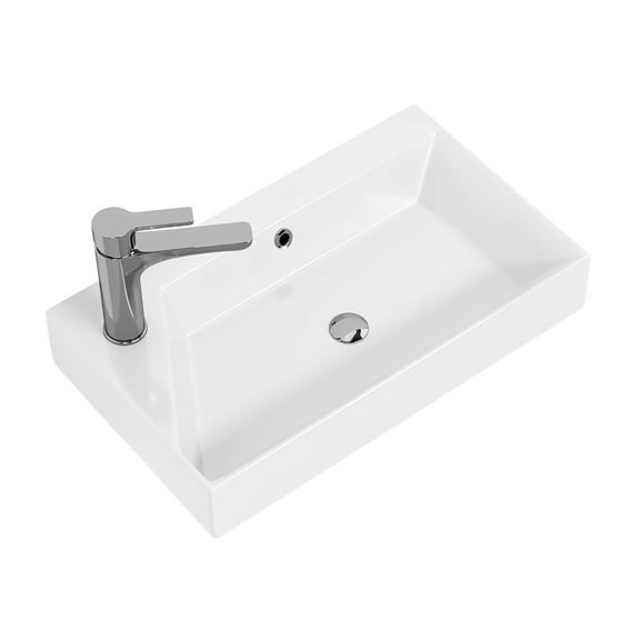 Ws Bath Collections Energy 55 Energy 21-11/16" Rectangular Ceramic Wall Mounted Or Vessel