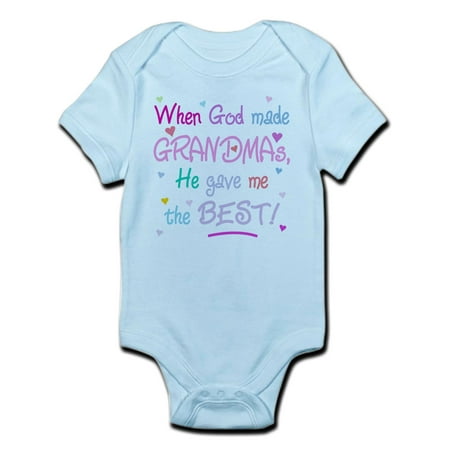 CafePress - GOD GAVE ME BEST GRANDMA Snap Body Shirt - Baby Light Bodysuit