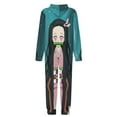 thumbnail image 5 of Demon Slayer Nezuko Kids Hooded Jumpsuit Union Suit Onesie One Piece Blanket for Boys Girls, 5 of 7