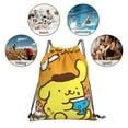 thumbnail image 5 of Sanrio Pompompurin Drawstring Backpack Sport Gym Bag For Yoga Swimming Gymsack Sport Strap Pack Bag, 5 of 7