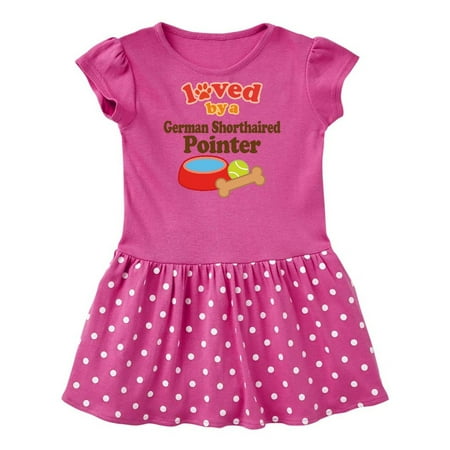 

Inktastic German Shorthaired Pointer Loved By A (Dog Breed Gift Baby Girl Dress