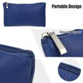 thumbnail image 4 of Travel Makeup Bag Makeup Brush Holder Cosmetics Storage Bag Portable Dark Blue PU Leather M Size, 4 of 7