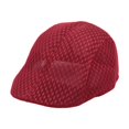 thumbnail image 1 of Gorra plana de malla para hombre, sombrero de verano transpirable para pescar de mediana edad y ancianos Rojo, 1 of 9