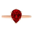 thumbnail image 7 of Solitaire Engagement Ring for Women - 2ct Natural Garnet in 14K Rose Gold Promise Ring, 7 of 7
