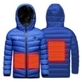 thumbnail image 6 of Zwiiyzr 4-15Y Kids Teens Unisex Heated Jacket Usb Intelligent Constant Temperature Heated Windproof Plus Size Coat For Children Winter 3 Heated Jacket Coat Blue, 6 of 6