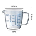 thumbnail image 1 of MEASURING CUP,250ml--Transparent Glass Measuring Cup, 250ml-500ml, Heat Resistant, with Handle, Microwave Tool, 1 of 4