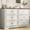 Farmhouse White, variant on IDEALSOUL Black Dresser,6 Drawer Dresser for bedroom,Retro Wood Storage Cabinet for Living Room