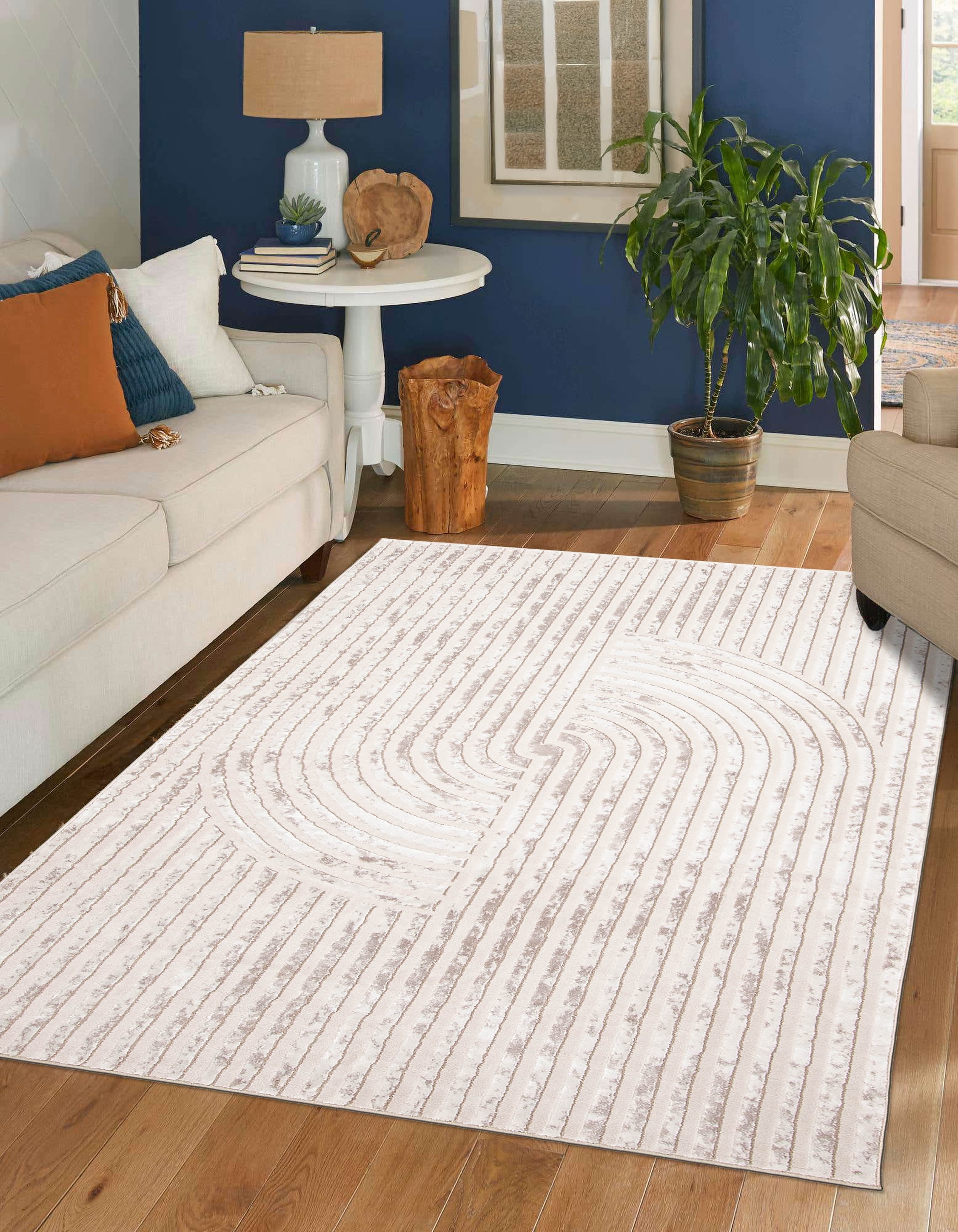 ECARPET Brie Contemporary/Modern Area Rug for Living Room, Bedroom, Dining Room, Entrance, Hallway and More.